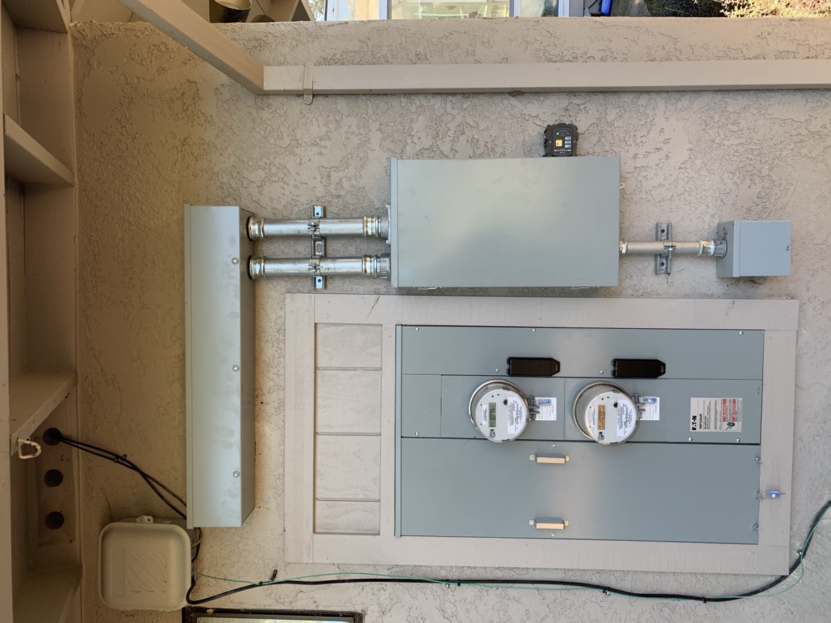 Completed residential service upgrade, Windsor, CA